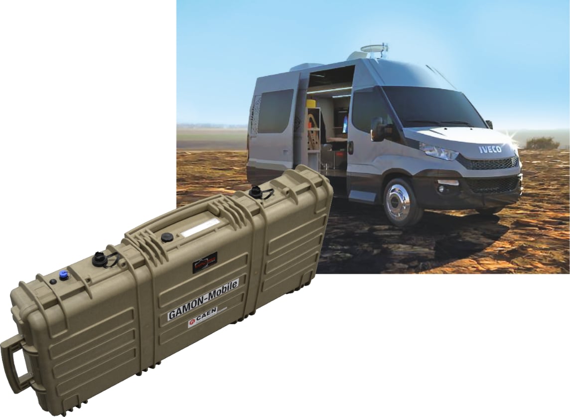vehicle mountable spectroscopy system, high efficiency detector in a big case easy to moun on vehicle for environmental monitoring on large areas and mapping