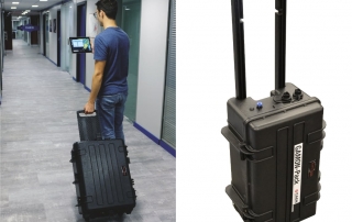 portable radionuclide identifier , a trolley o backpack shaped system for discrete monitoring in crowded areas