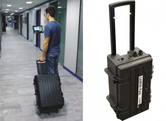 portable radionuclide identifier , a trolley shaped system for discrete monitoring in crowded areas